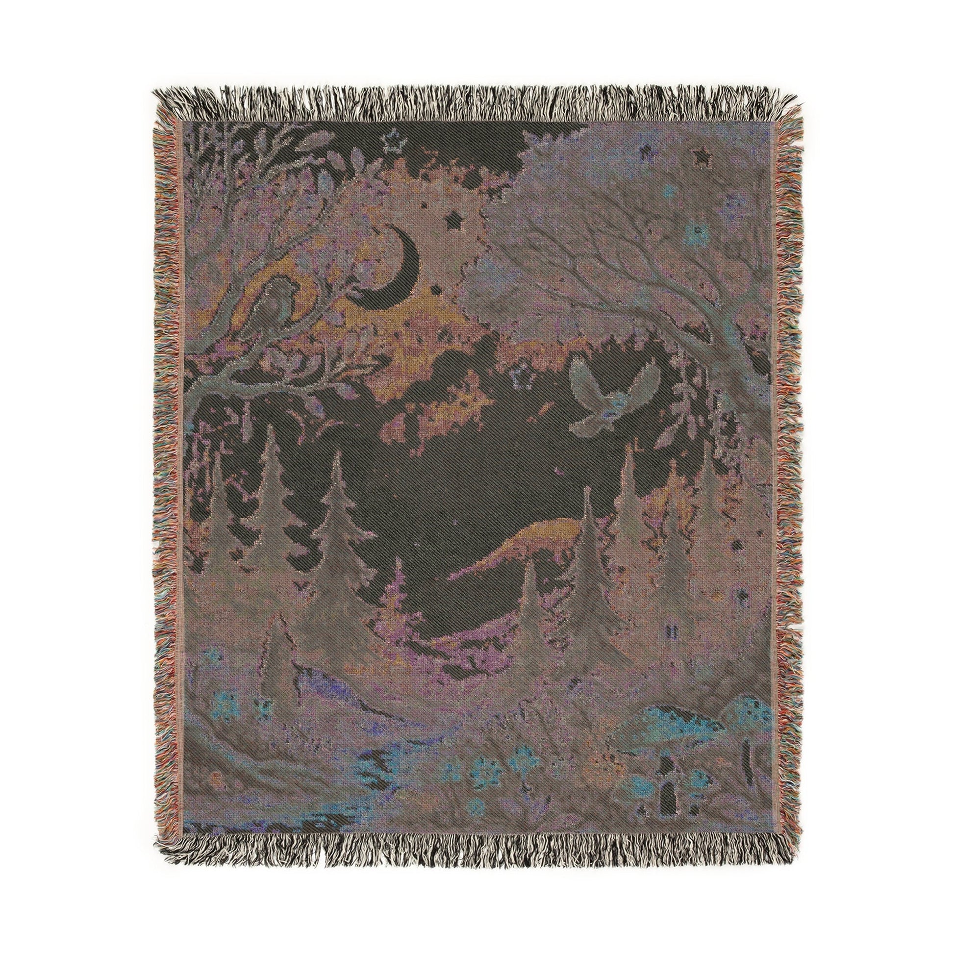 Midnight Forest – Woven Blanket Home Decor