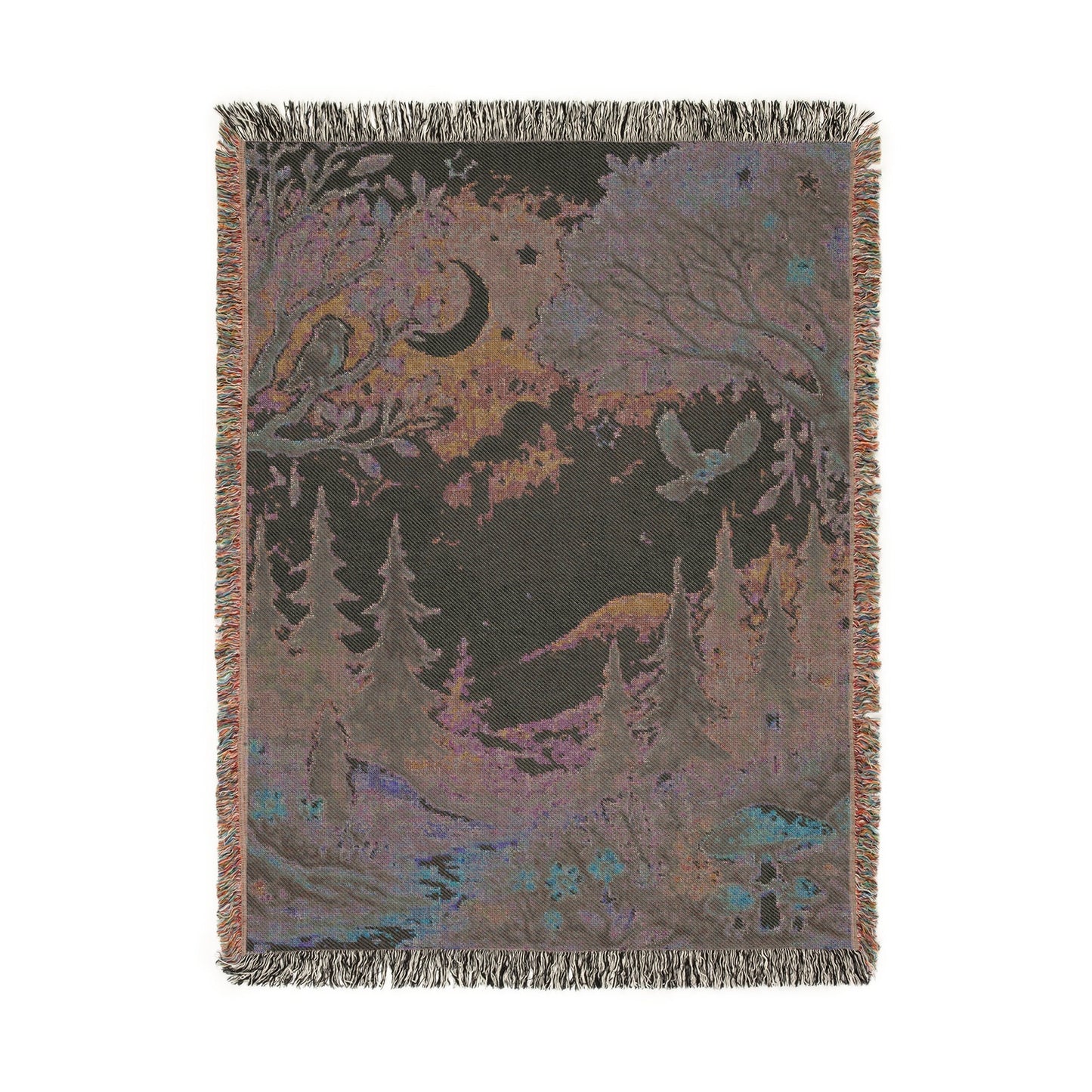Midnight Forest – Woven Blanket Home Decor