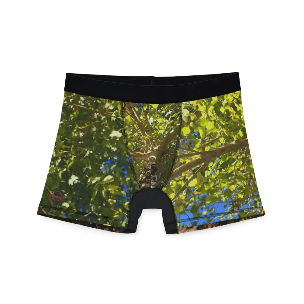 ’Morning Wood’ Trunk View Boxer Briefs - S / Black stitching - All Over Prints
