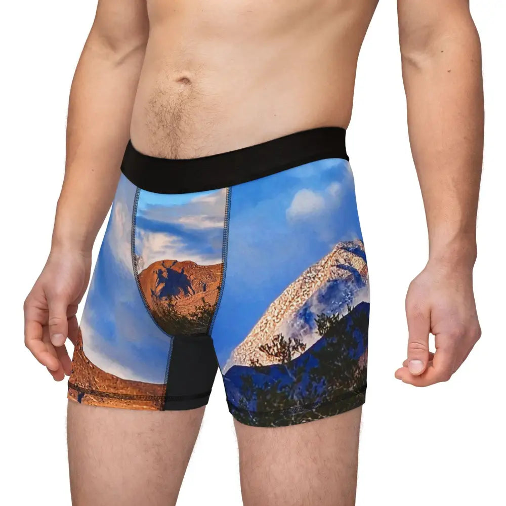’Mountains Whisper’ Designer Boxer Briefs - All Over Prints