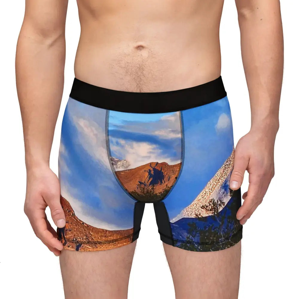 ’Mountains Whisper’ Designer Boxer Briefs - All Over Prints