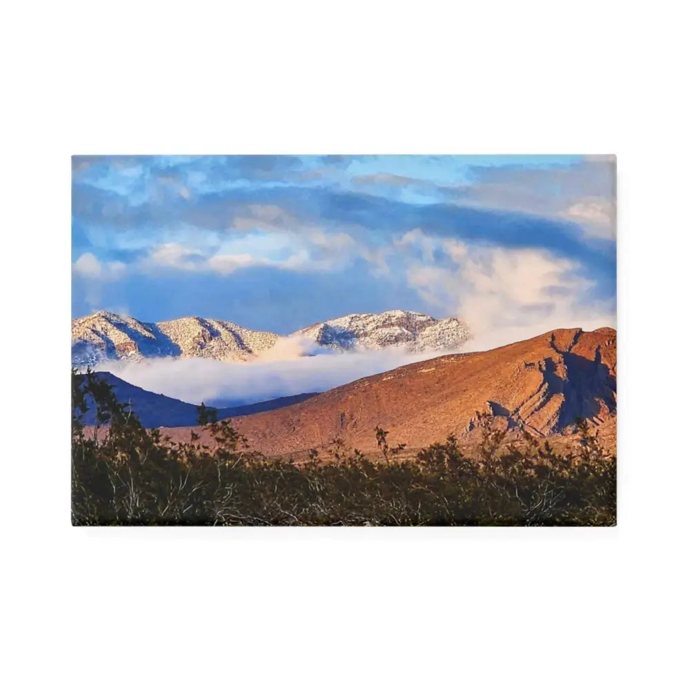 Mountain's Whisper Original Photography Button Magnet, Rectangle