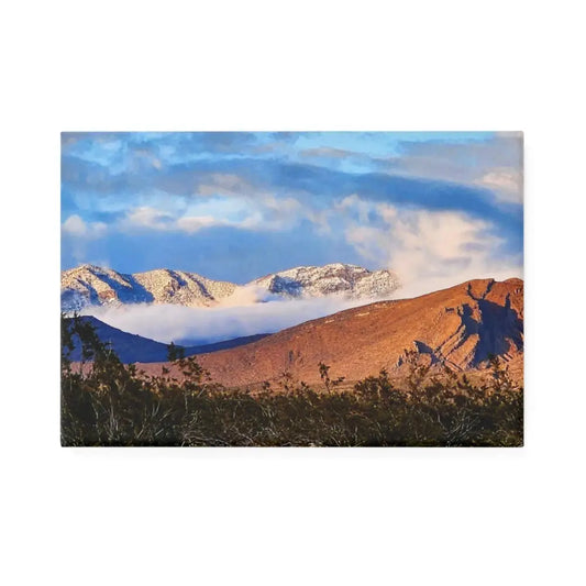 Mountain's Whisper Original Photography Button Magnet, Rectangle