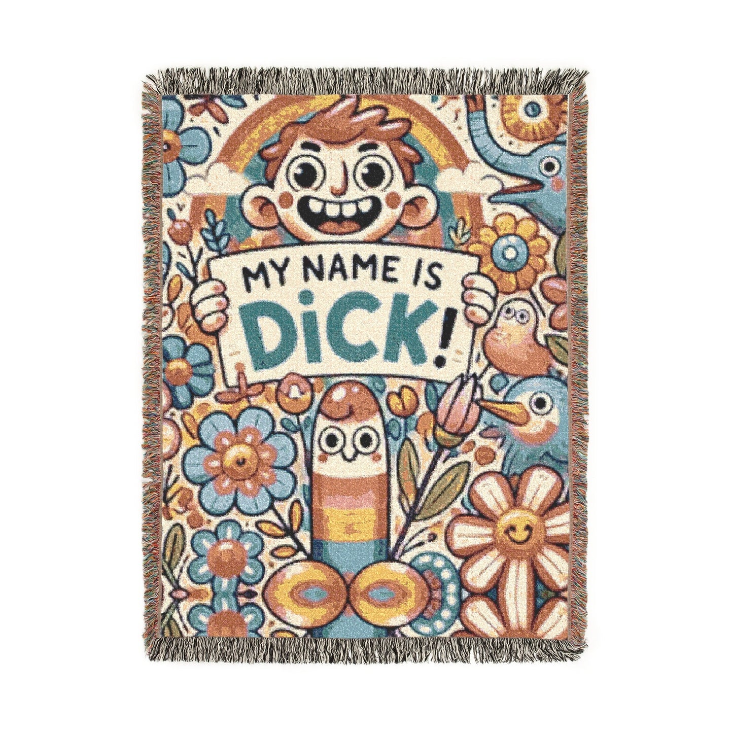 My Name Is Dick – Woven Blanket Artwork / 80’’ × 60’’ Home Decor