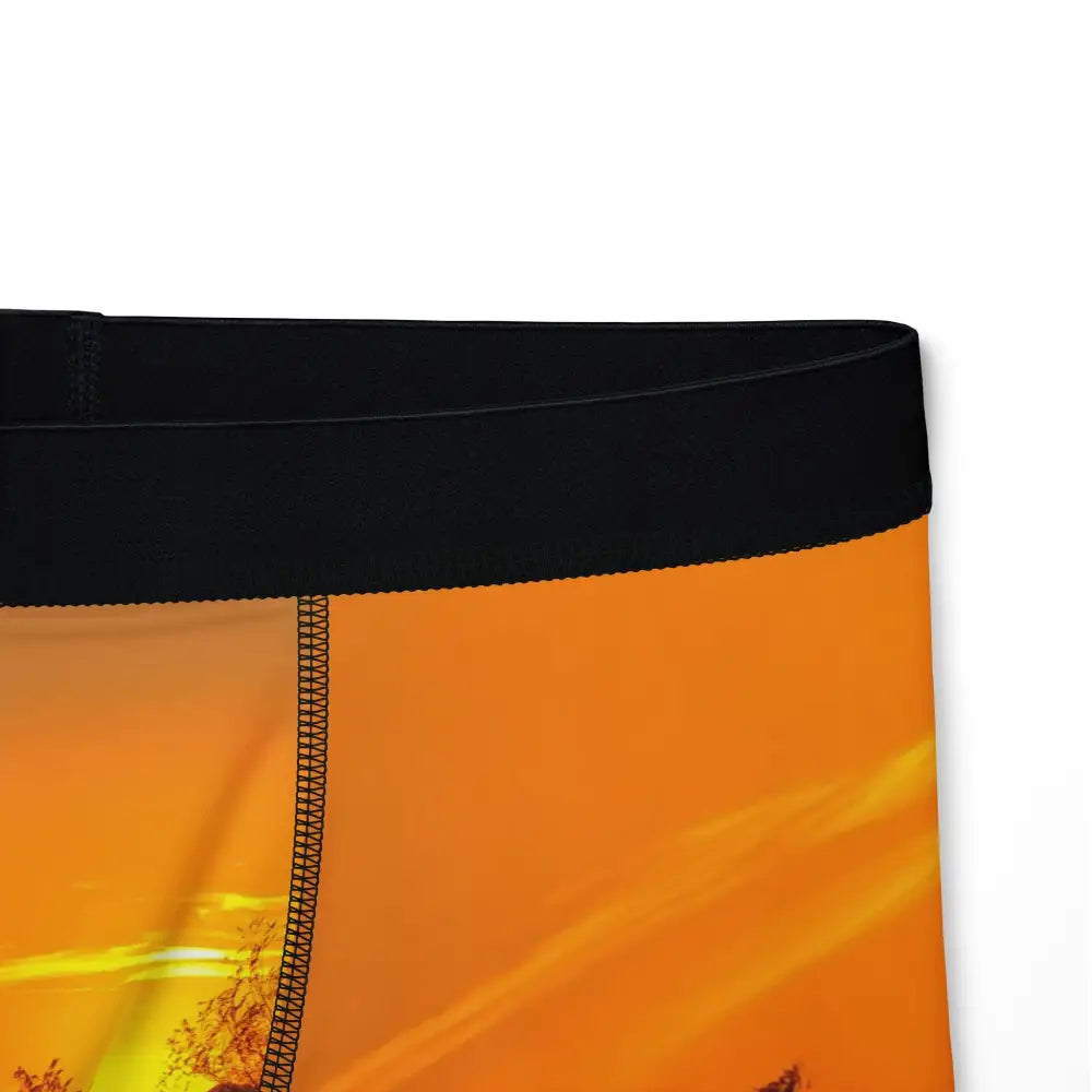 ’Nevada Desert Sunset’ Boxer Briefs: Your Golden Ticket to Comfort - All Over Prints