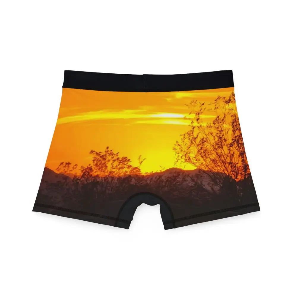 ’Nevada Desert Sunset’ Boxer Briefs: Your Golden Ticket to Comfort - All Over Prints
