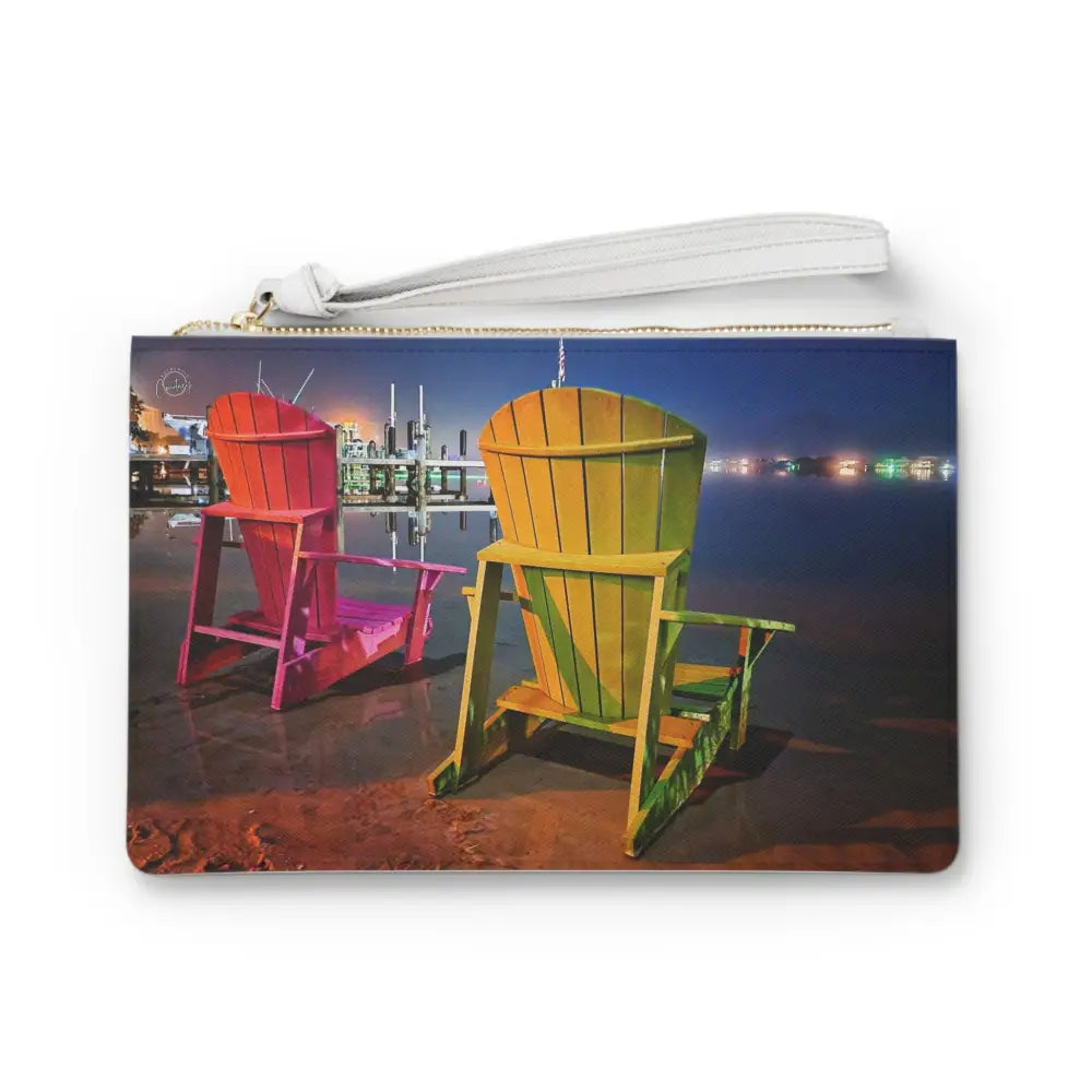 Pensacola Bay Beach Chair Breeze - Authentic Courtney Photography Clutch Bag - One size - Bags