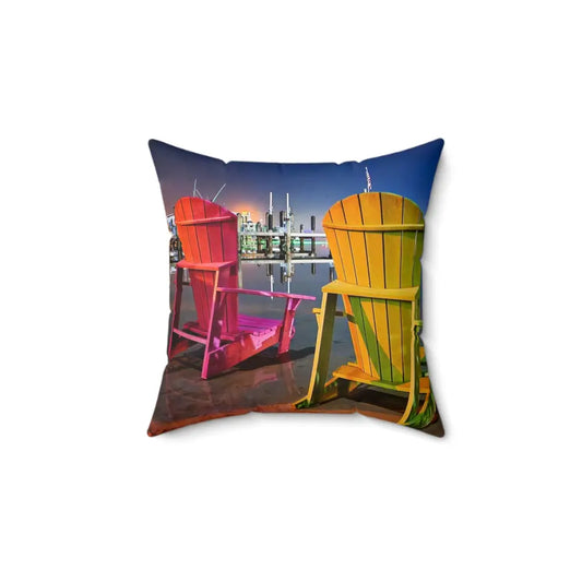 Pensacola Bay Beach Chairs Original Photography Beach Chairs - 14’’ × 14’’ - Home Decor