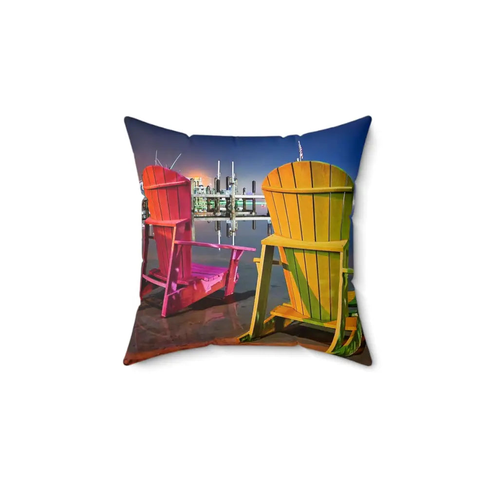 Pensacola Bay Beach Chairs Original Photography Beach Chairs - 14’’ × 14’’ - Home Decor