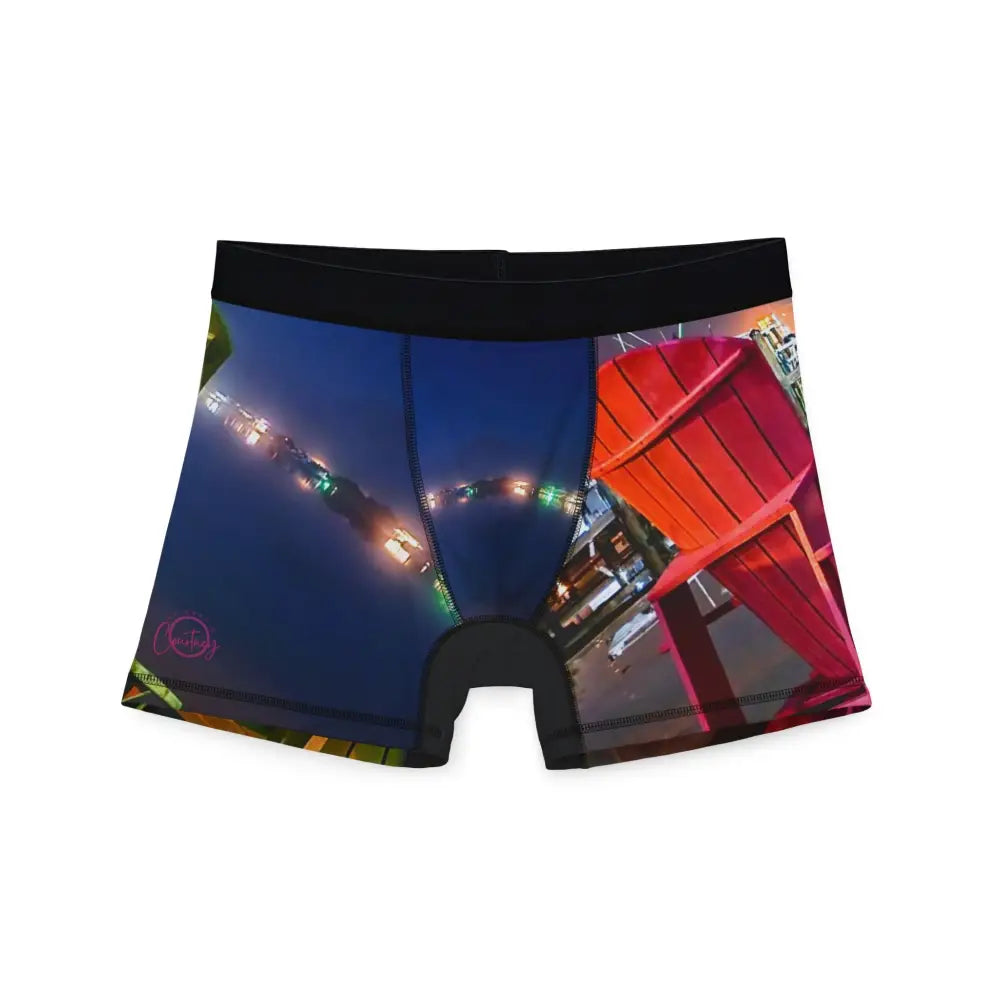 ’Pensacola Paradise’ Boxers Your Beach Vacation BFF - S / Black stitching - All Over Prints