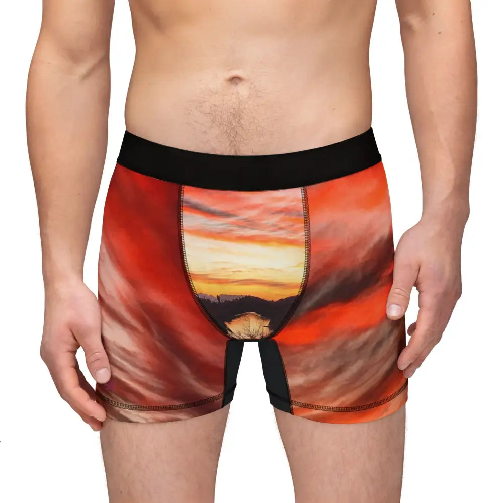 ’Rear View Sunset’ Boxer Briefs: Your Booty’s Best Friends - All Over Prints