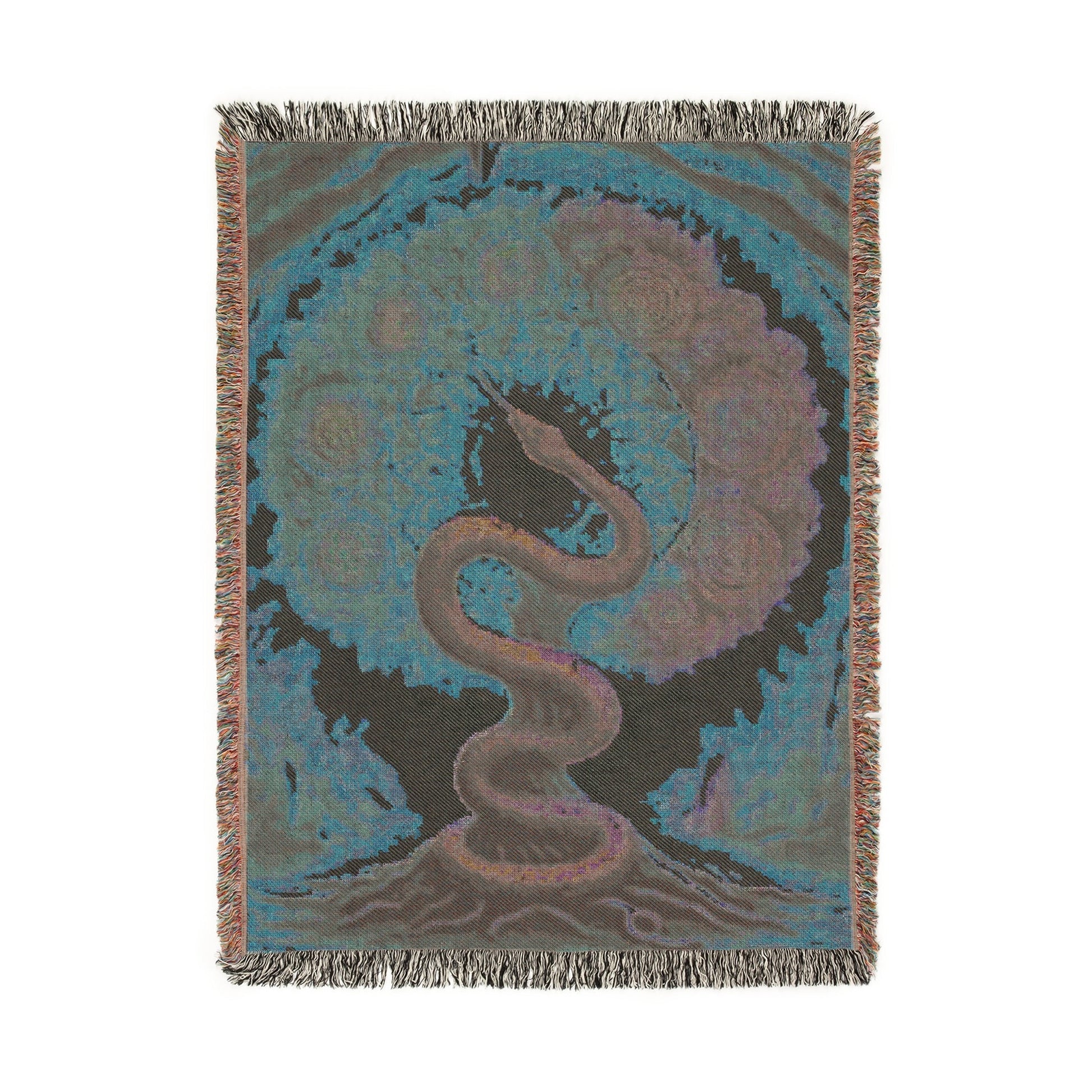 Serpent Awakening – Woven Blanket Home Decor