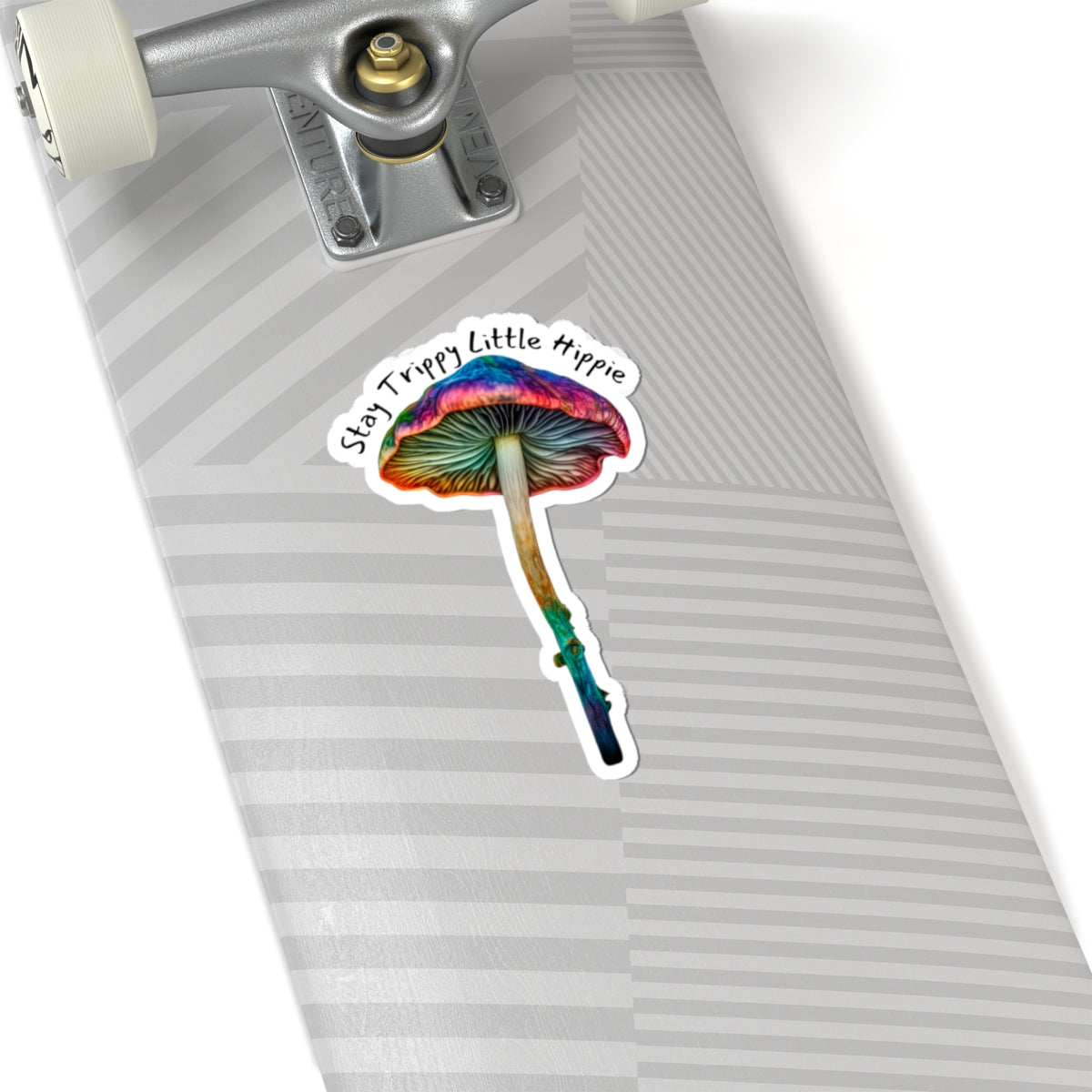 Stay Trippy Little Hippie Mushroom Sticker | Colorful Vinyl Stickers for Free Spirits | Perfect for Laptops Water