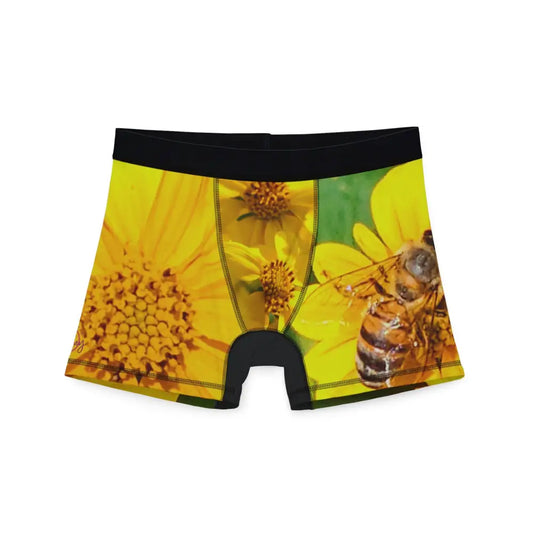 ’The Bee’s Knees’ Designer Boxer Briefs - S / Black stitching - All Over Prints