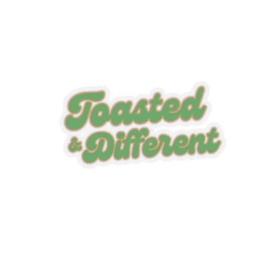 Toasted & Different Kiss Cut Stickers Unique & Fun Stickers for Creative Expression 2’’ × 2’’ / Transparent Paper