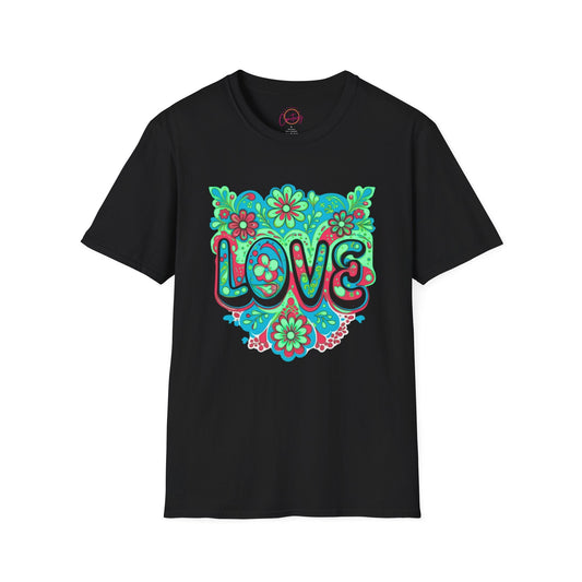 Turquoise Teal Love Tee Black / S T Shirt
