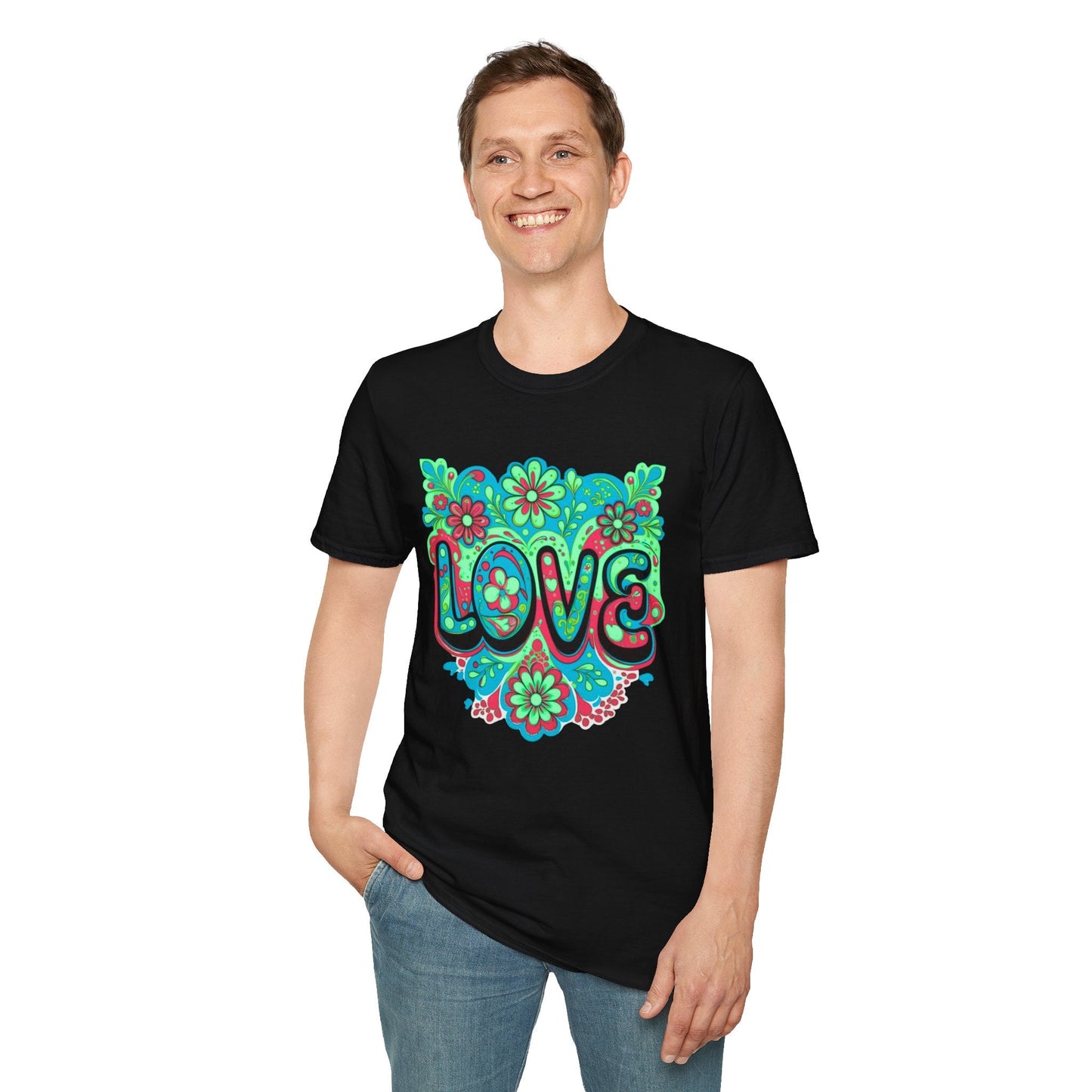 Turquoise Teal Love Tee T Shirt
