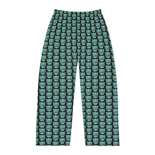 Turquoise Temple Love Lounge Pants XS All Over Prints