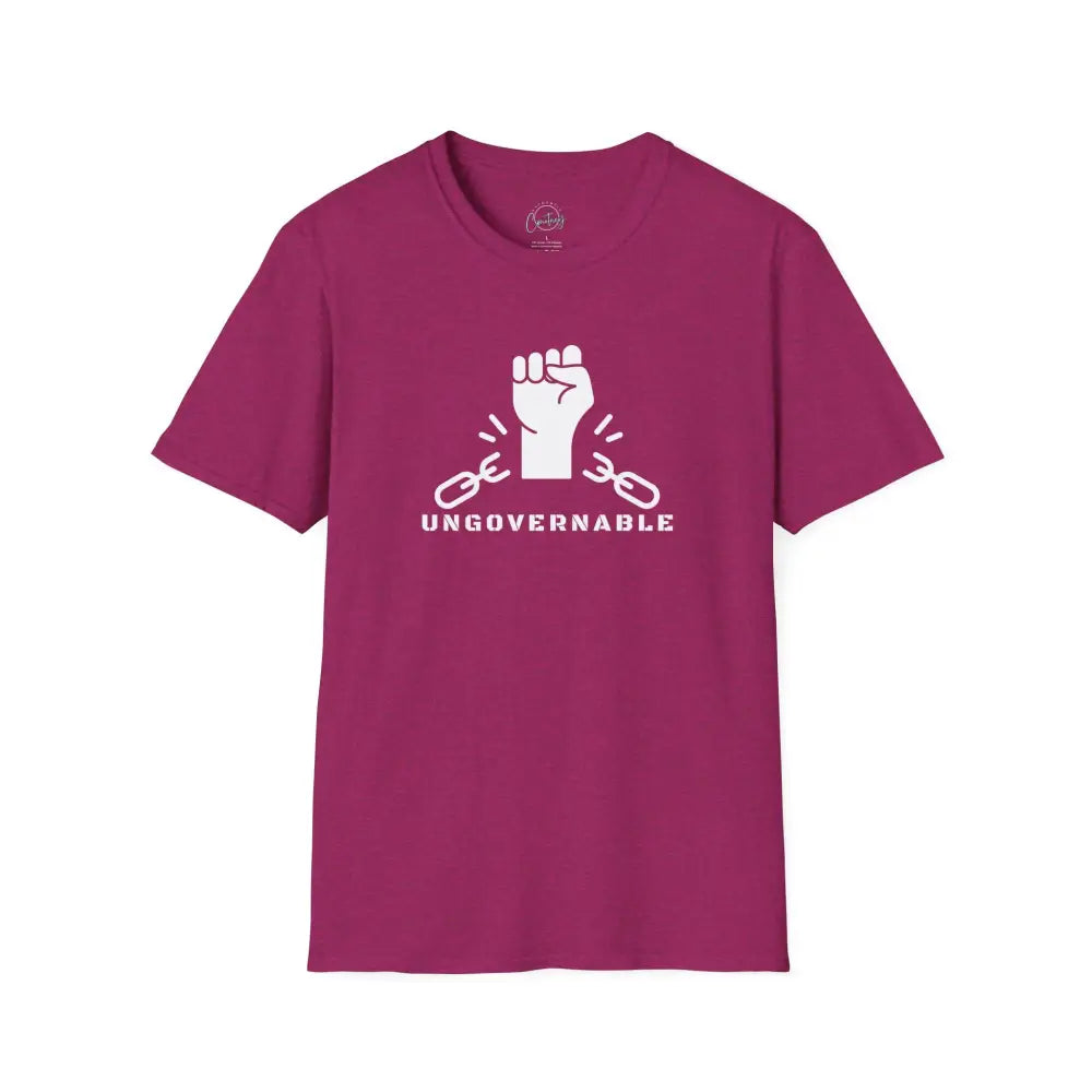 Ungovernable Fist Power T-Shirt | Rebel Strength Tee | Breaking Free Shirt - S / Antique Heliconia - T-Shirt