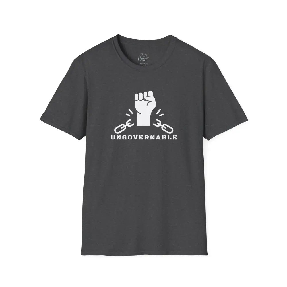 Ungovernable Fist Power T-Shirt | Rebel Strength Tee | Breaking Free Shirt - XS / Dark Heather - T-Shirt