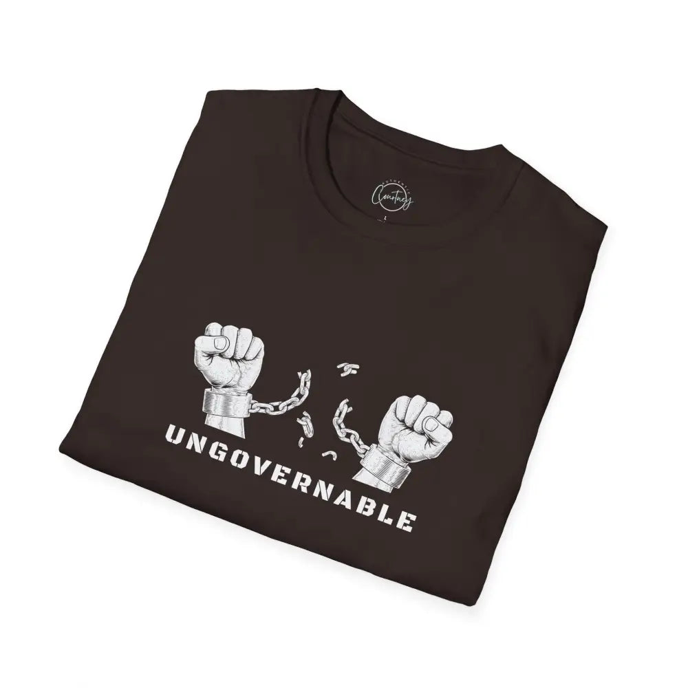 Ungovernable Handcuffs Breaking Free T-Shirt | Rebel Freedom Tee | Novelty Break the Chains Shirt - T-Shirt