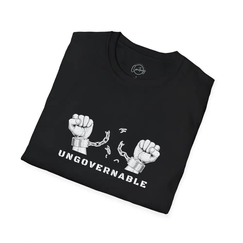 Ungovernable Handcuffs Breaking Free T-Shirt | Rebel Freedom Tee | Novelty Break the Chains Shirt - T-Shirt