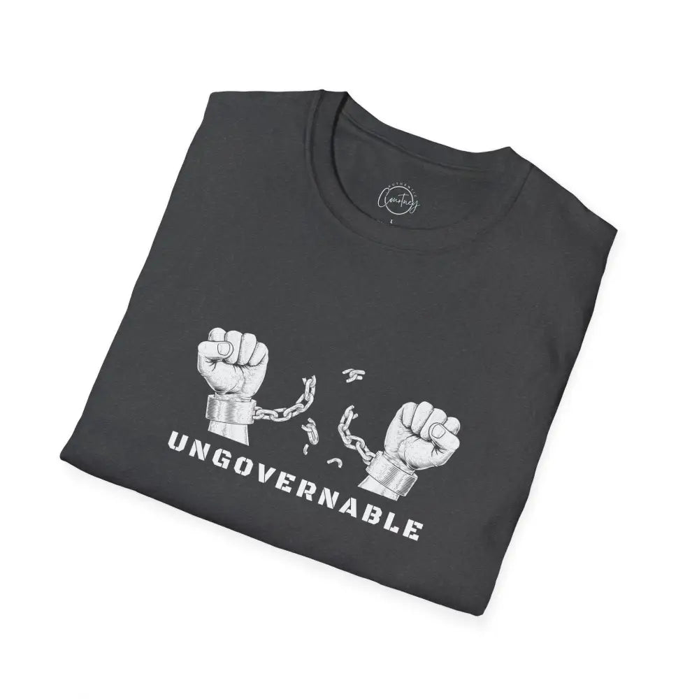 Ungovernable Handcuffs Breaking Free T-Shirt | Rebel Freedom Tee | Novelty Break the Chains Shirt - T-Shirt