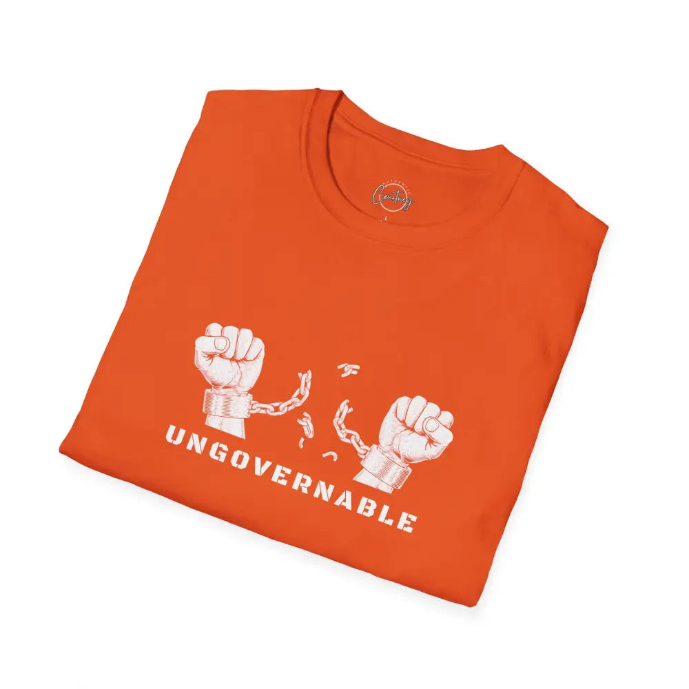 Ungovernable Handcuffs Breaking Free T-Shirt | Rebel Freedom Tee | Novelty Break the Chains Shirt - T-Shirt