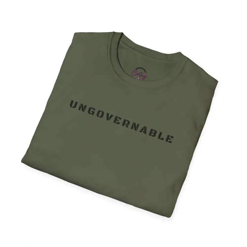Ungovernable T-Shirt | Distressed Block Letters | Bold Statement Tee - T-Shirt