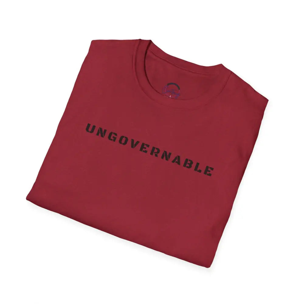 Ungovernable T-Shirt | Distressed Block Letters | Bold Statement Tee - T-Shirt
