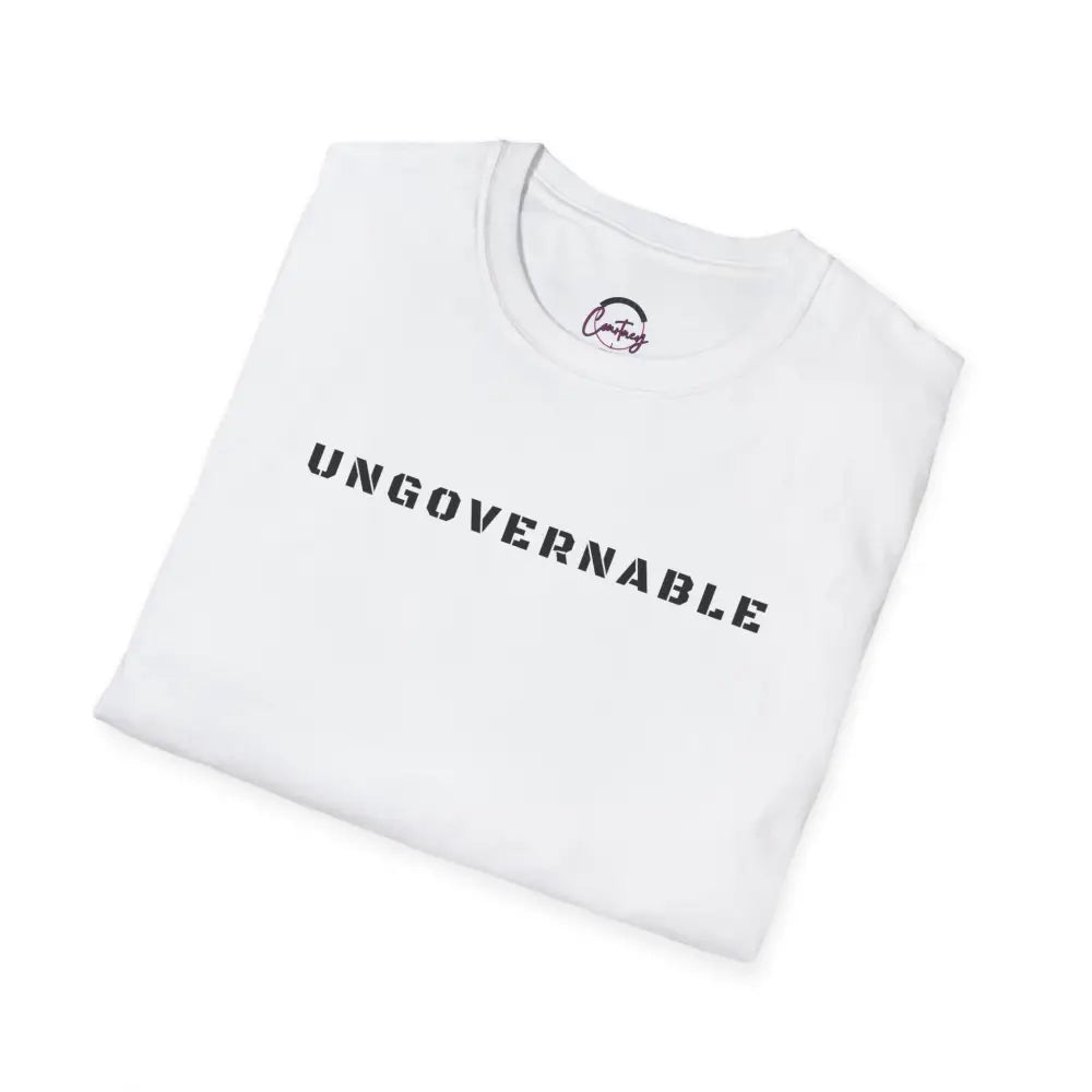 Ungovernable T-Shirt | Distressed Block Letters | Bold Statement Tee - T-Shirt