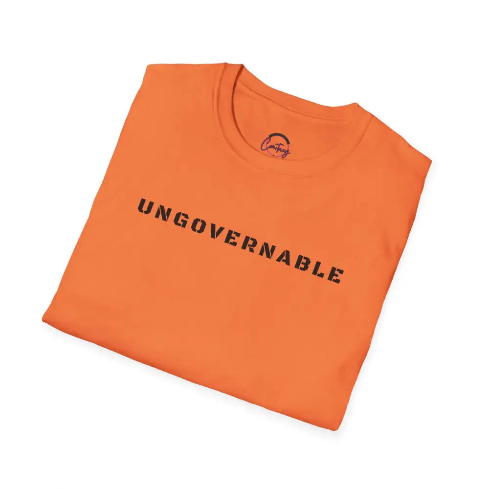 Ungovernable T-Shirt | Distressed Block Letters | Bold Statement Tee - T-Shirt