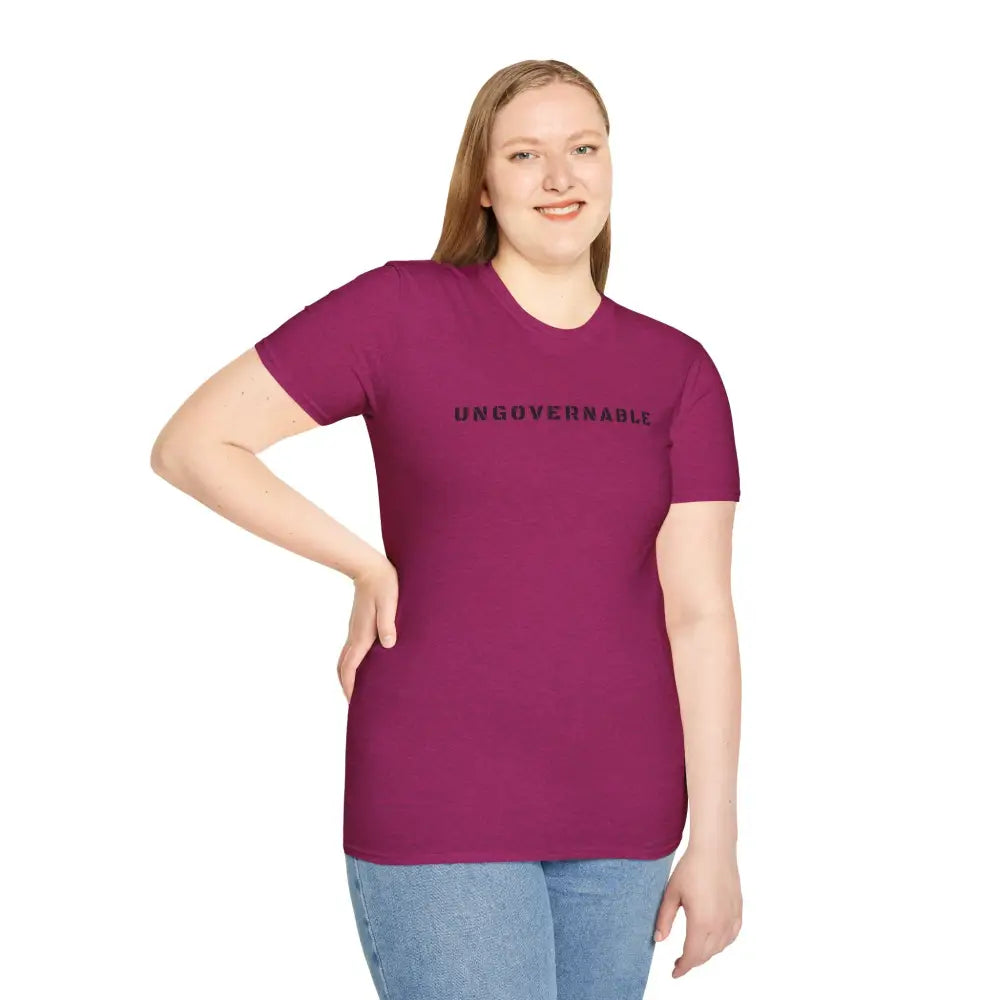 Ungovernable T-Shirt | Distressed Block Letters | Bold Statement Tee - T-Shirt