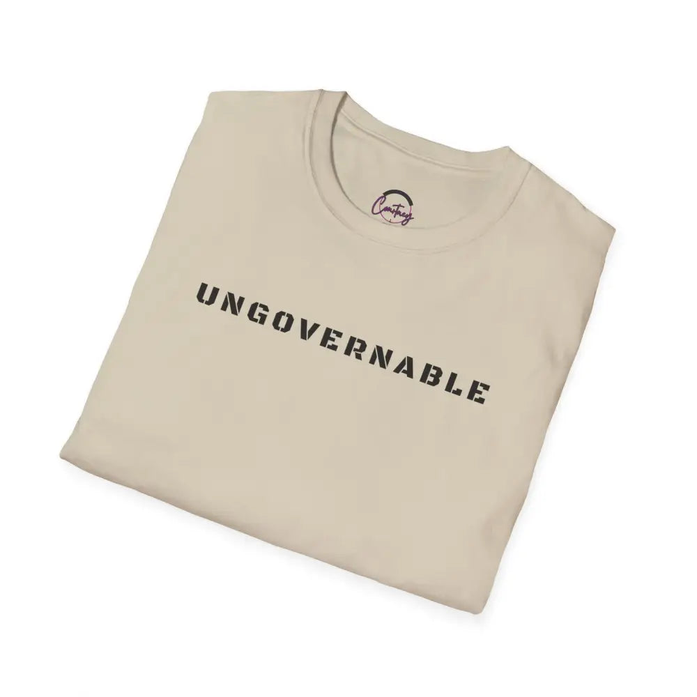 Ungovernable T-Shirt | Distressed Block Letters | Bold Statement Tee - T-Shirt