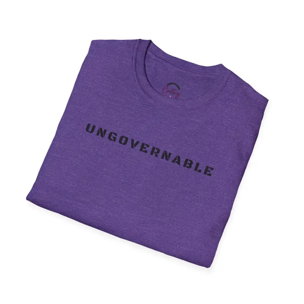 Ungovernable T-Shirt | Distressed Block Letters | Bold Statement Tee - T-Shirt