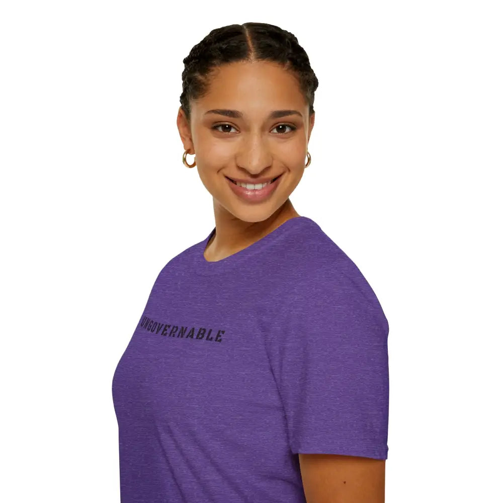 Ungovernable T-Shirt | Distressed Block Letters | Bold Statement Tee - T-Shirt