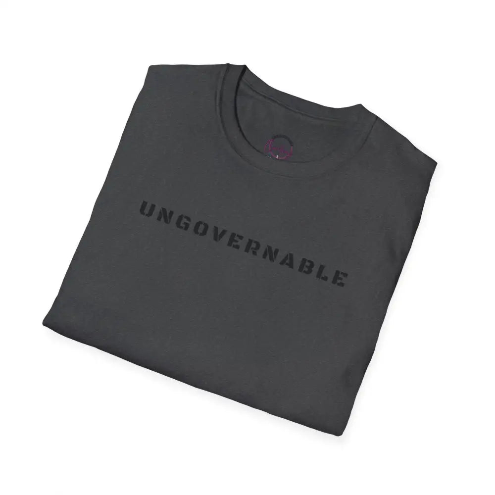 Ungovernable T-Shirt | Distressed Block Letters | Bold Statement Tee - T-Shirt