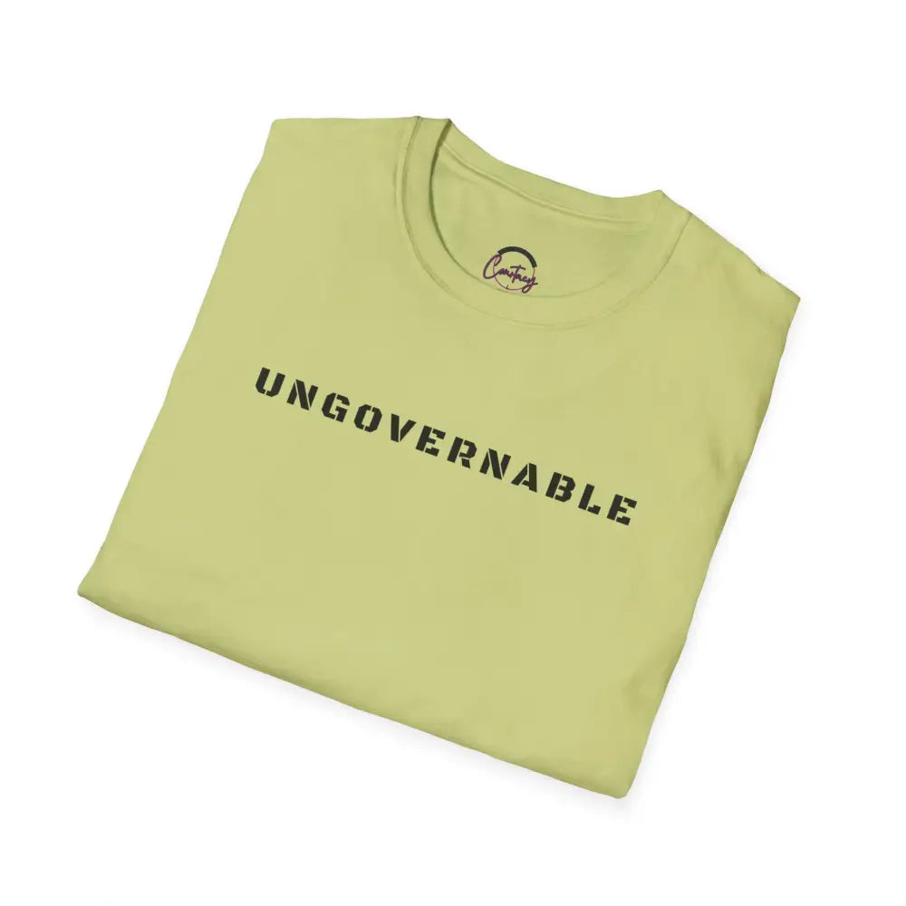 Ungovernable T-Shirt | Distressed Block Letters | Bold Statement Tee - T-Shirt