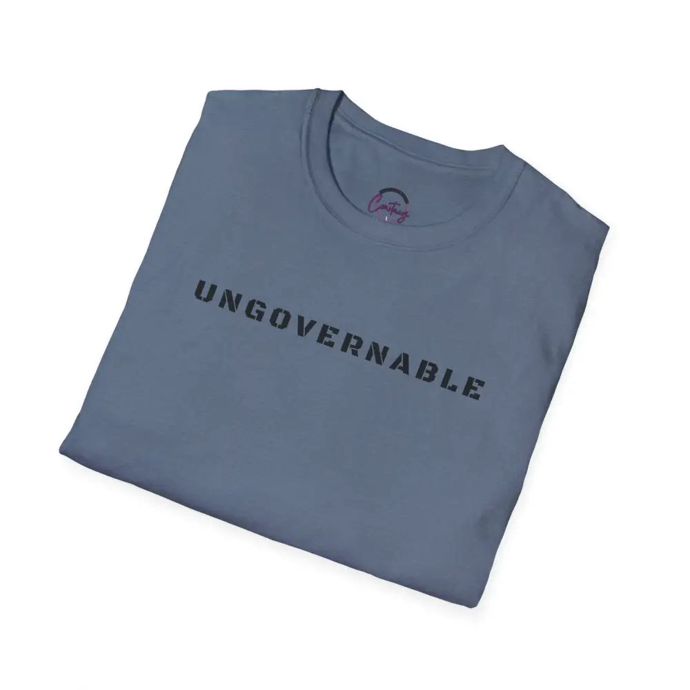 Ungovernable T-Shirt | Distressed Block Letters | Bold Statement Tee - T-Shirt