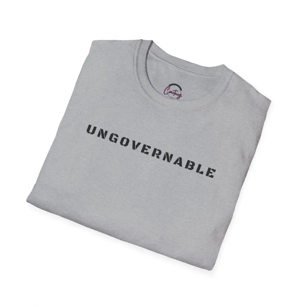 Ungovernable T-Shirt | Distressed Block Letters | Bold Statement Tee - T-Shirt