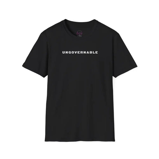 Ungovernable T-Shirt | Distressed Block Letters | Bold Statement Tee - XS / Black - T-Shirt