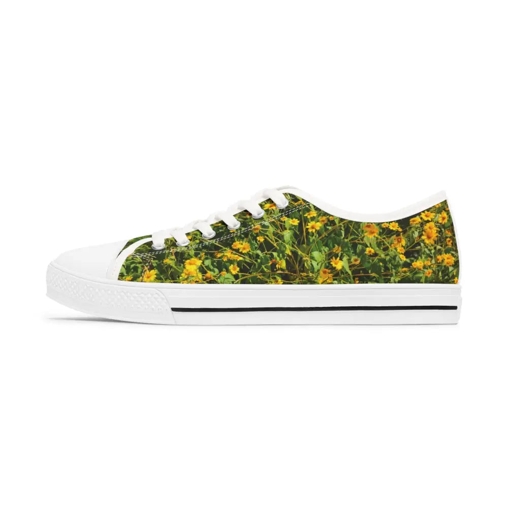 Verdant Wildflower Women’s Low Top Sneakers - Shoes