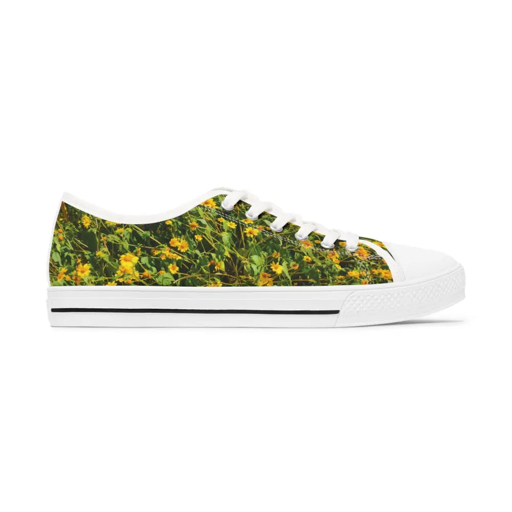 Verdant Wildflower Women’s Low Top Sneakers - Shoes