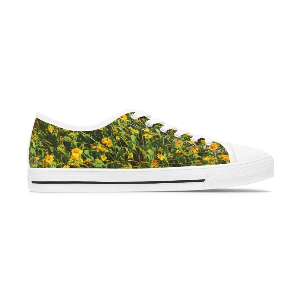 Verdant Wildflower Women’s Low Top Sneakers - Shoes