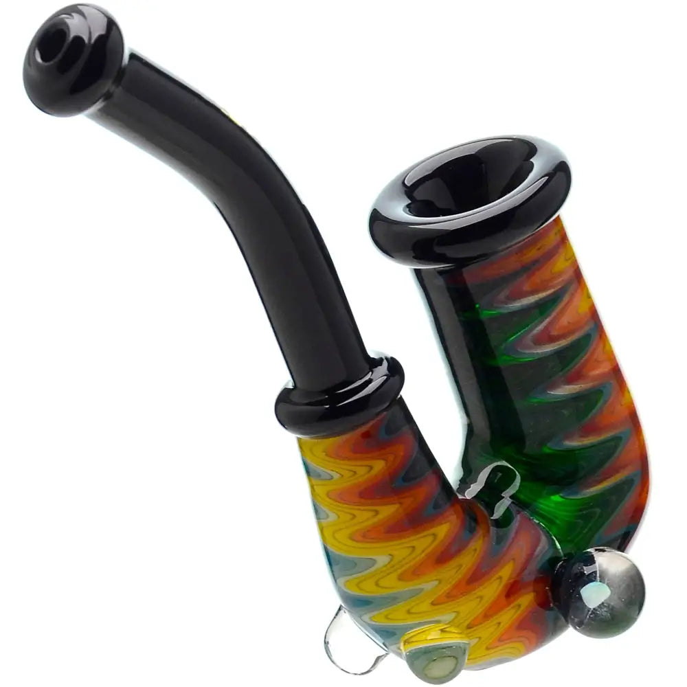 WIG WAG HAND PIPE WITH OPAL - Dry Pipe