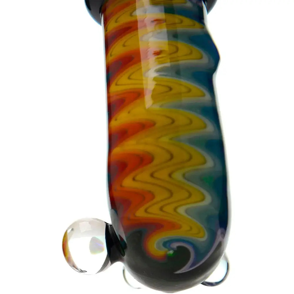 WIG WAG HAND PIPE WITH OPAL - Dry Pipe