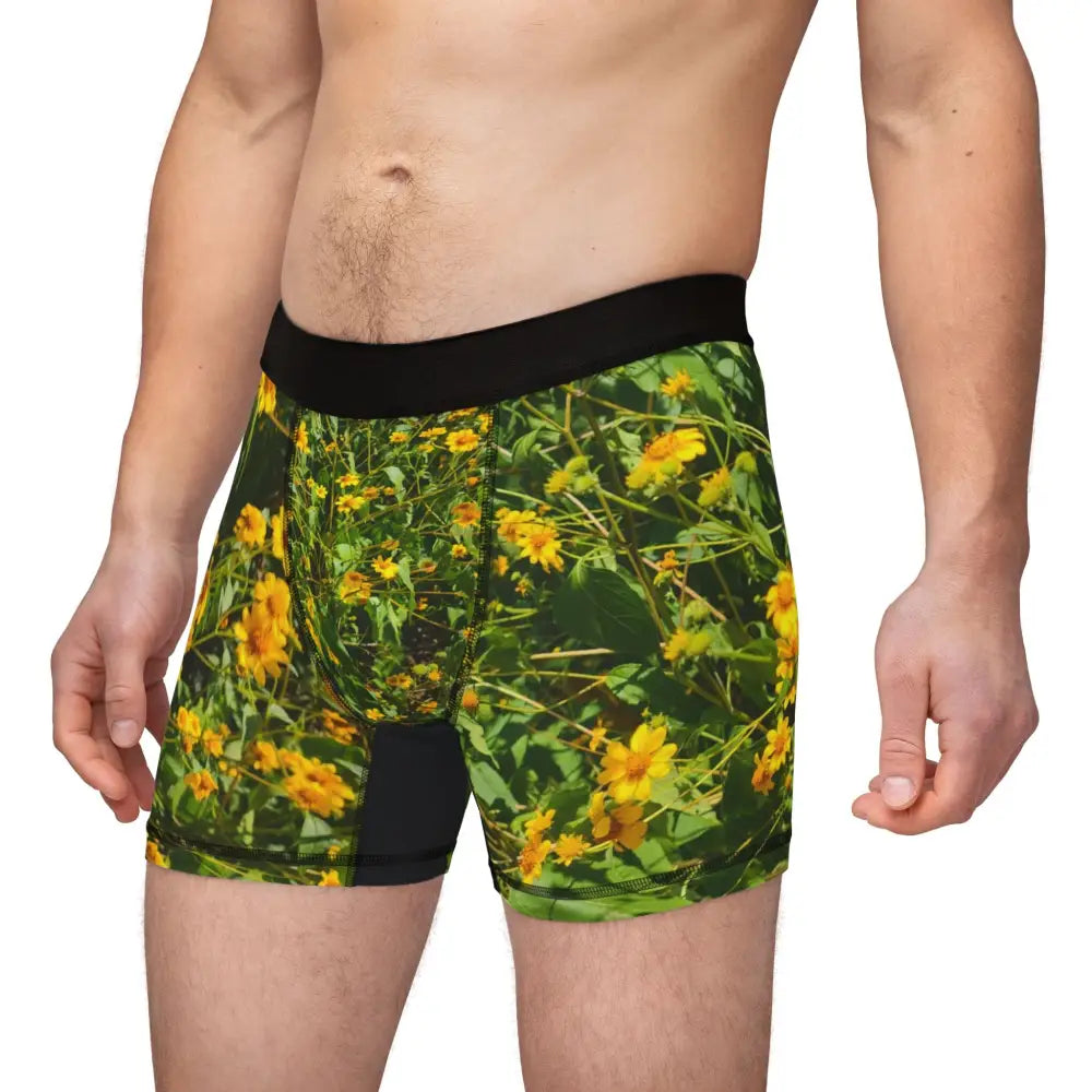 ’Wildflower Wonderland’ Men’s Boxers: A Garden Party in Your Pants - All Over Prints