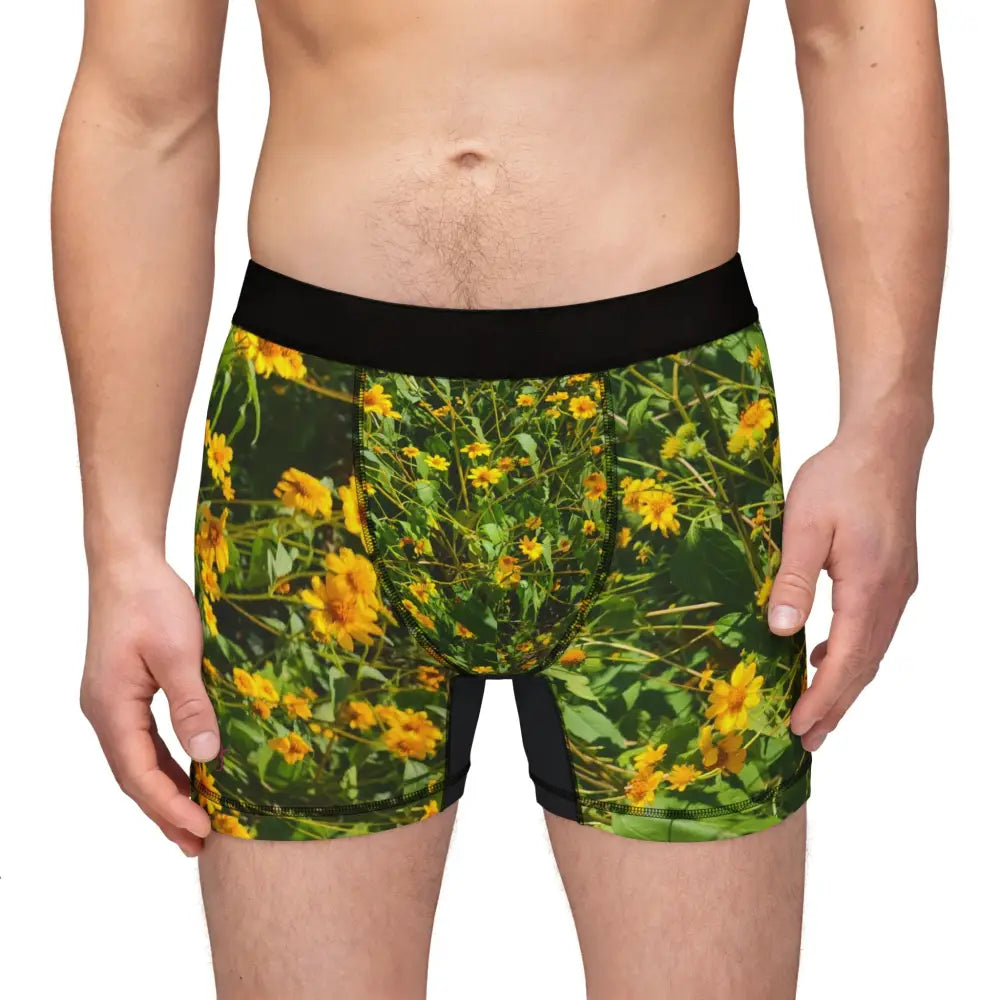 ’Wildflower Wonderland’ Men’s Boxers: A Garden Party in Your Pants - All Over Prints