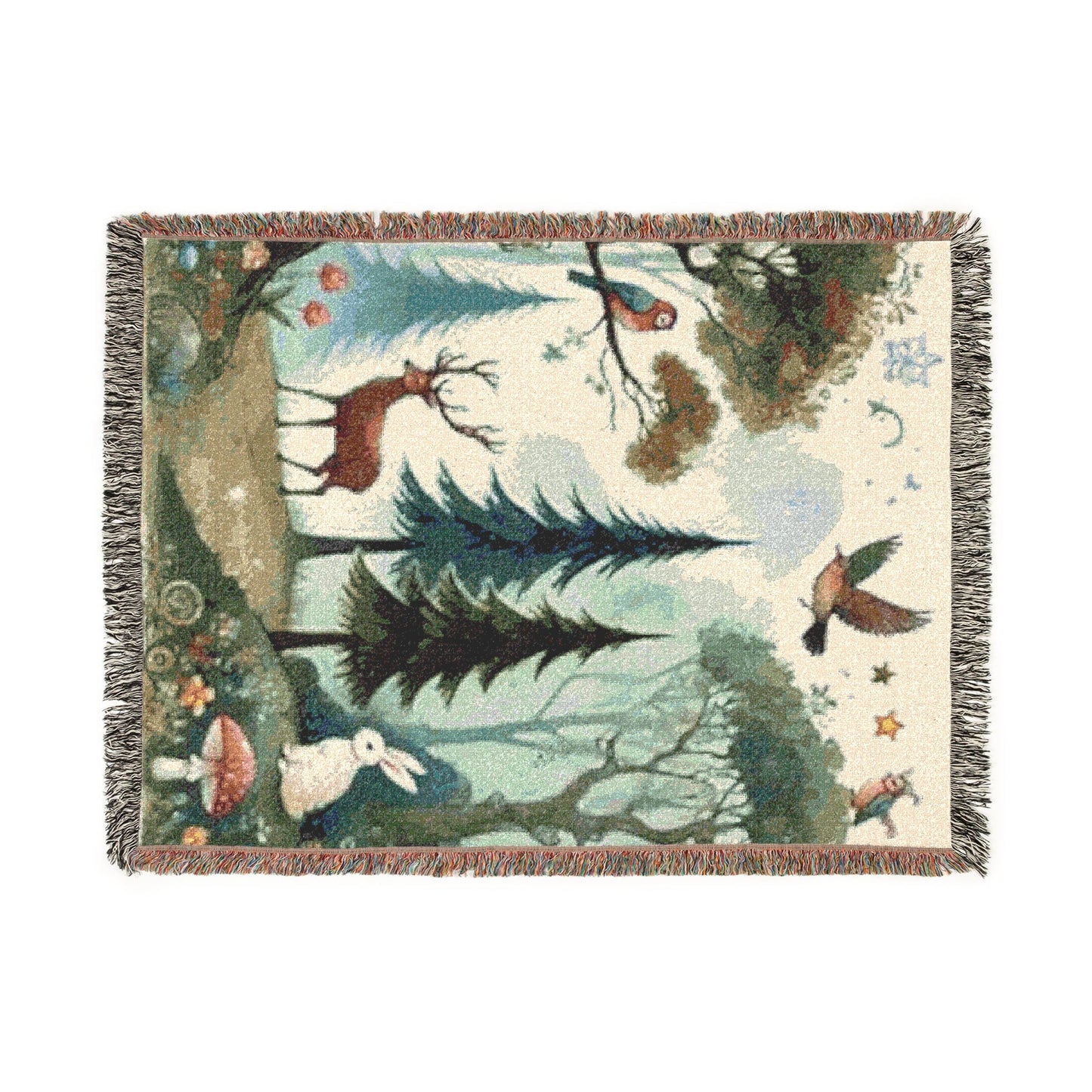 Woodland Dreams – Woven Blanket Artwork / 80’’ × 60’’ Home Decor